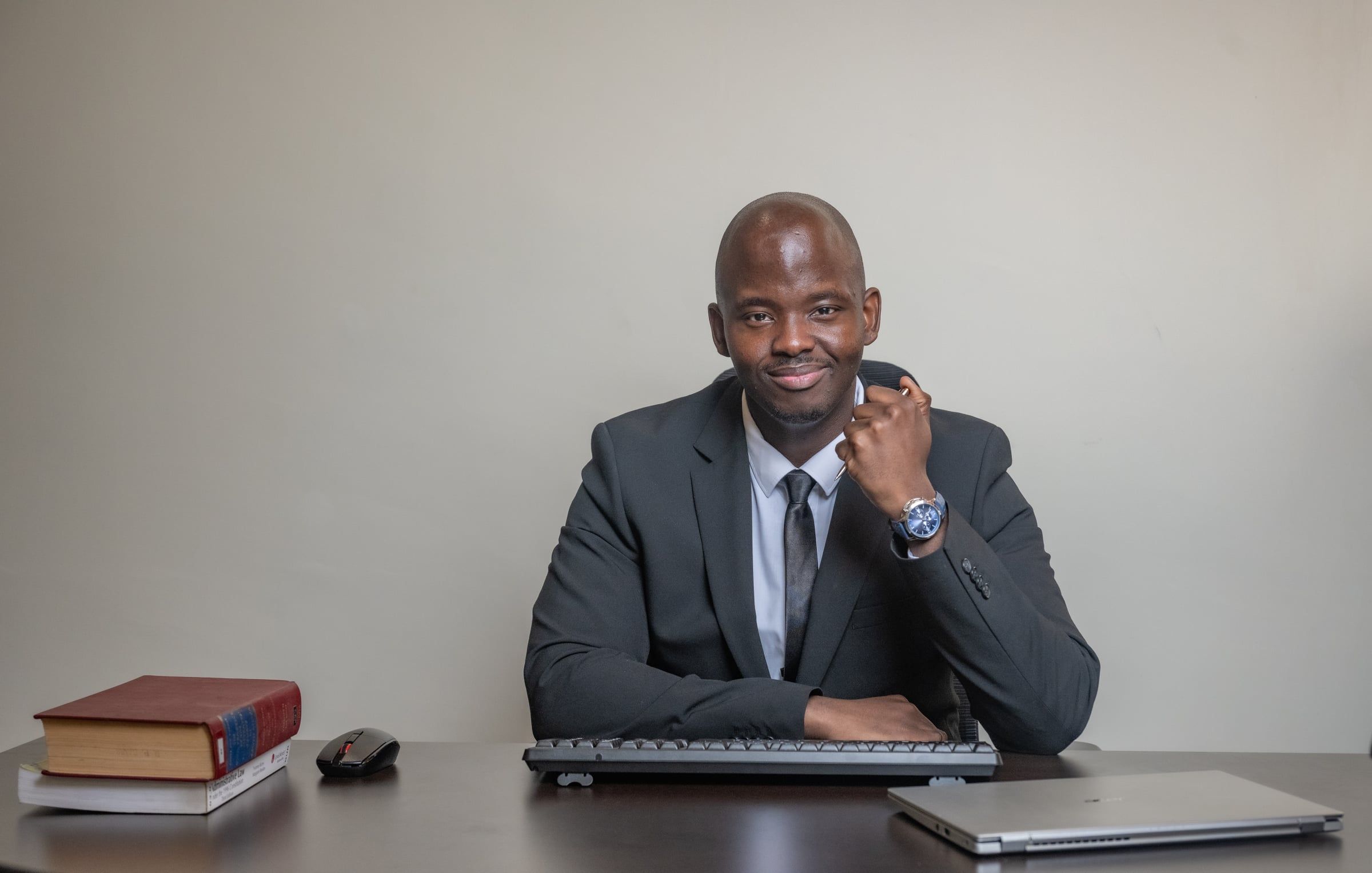 Nangamso Ntsibantu, Founder & Director of NSN Attorneys, seated at a desk